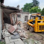 Demolice mini bagrem - Berounsko